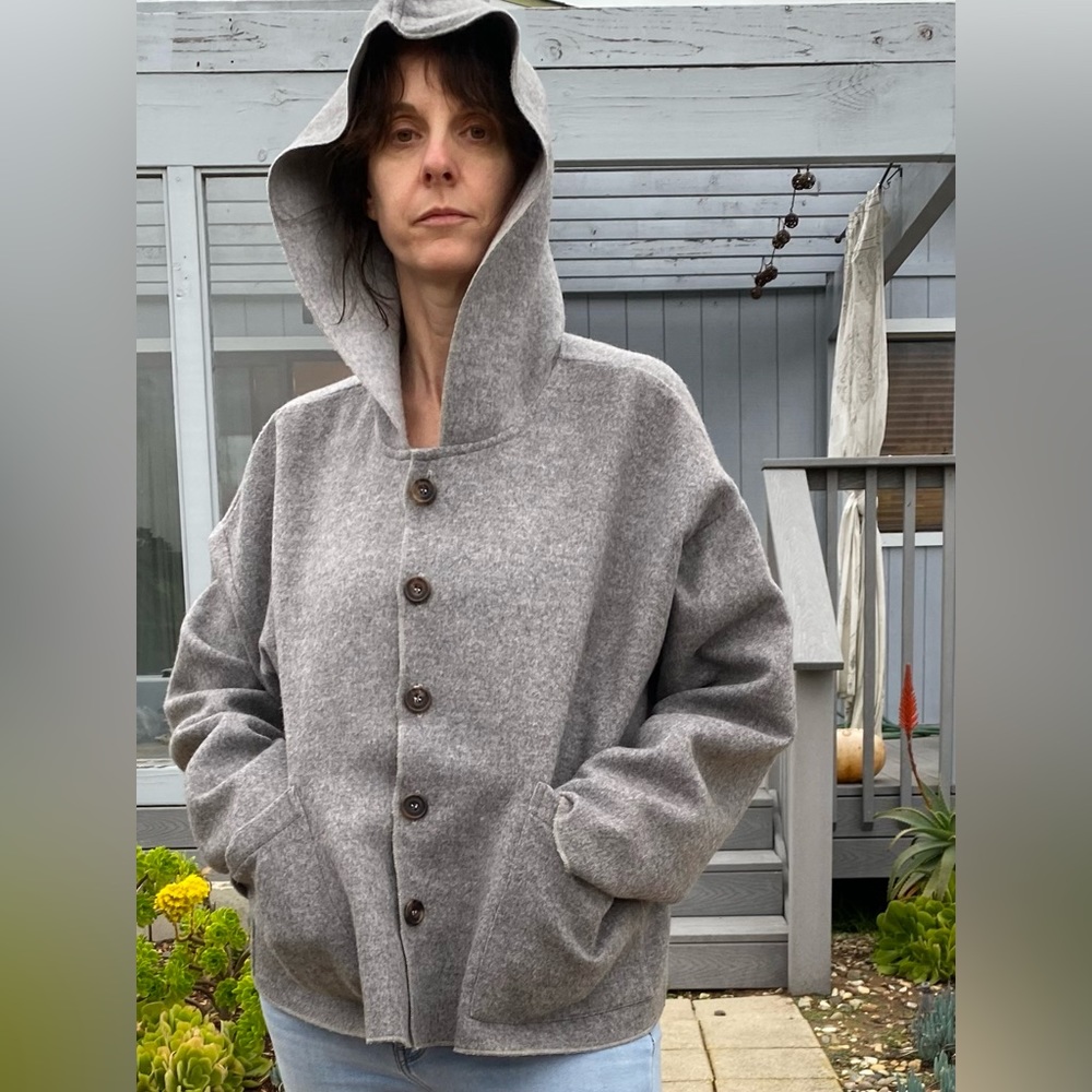Eskandar Wool/Cashmere gray jacket, size 0. $240
